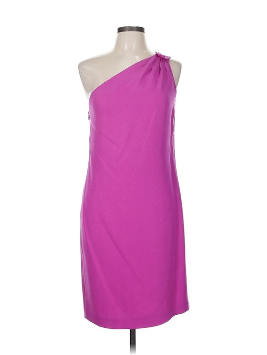 Tory Burch Dresses & Skirts - Tory Burch One Shoulder Mini Dress Magenta Fuchsia Pink Cocktail Party 6 Dress
